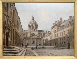 Blick auf den Hof der alten Sorbonne im Jahr 1886 von Emmanuel Lansyer