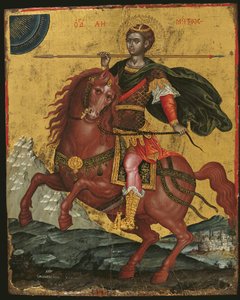 Ikone des Heiligen Demetrios zu Pferd von Emmanuel Tzanes