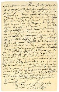 Brief von Kaiser Karl V. von Spanien an Königin Maria von England von Emperor Charles V