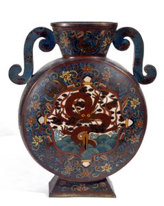 Chinesische Vase in Cloisonné-Emaille, Mandschu-Periode von Empress Cixi Manchu Chinese
