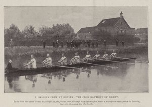 Eine belgische Crew in Henley, der Club Nautique von Gent von English Photographer