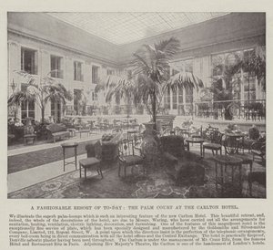 Ein modischer Treffpunkt von heute, der Palm Court im Carlton Hotel