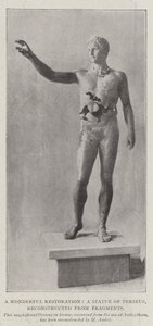 Eine wunderbare Restaurierung, eine Statue des Perseus, rekonstruiert aus Fragmenten