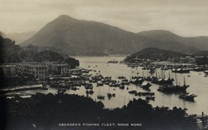 Aberdeen Fischereiflotte, Hongkong, aus einem Album mit Fotografien zum Dienst von Pte H. Chick, 1940 von English Photographer