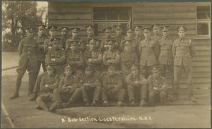 B-Unterabteilung, Leicestershire Royal Horse Artillery, im Trainingslager in Diss, 1914-18