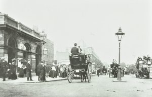 Baker Street Station, Marylebone Road, Westminster LB: Blick nach Osten bei Baker Street, 1895