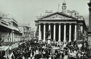 Bank of England, Threadneedle Street, City of London, 1890 von English Photographer