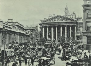 Bank of England, Threadneedle Street, City of London, 1890 von English Photographer