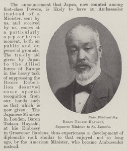 Baron Tadasu Hayashi, japanischer Minister in St. James von English Photographer