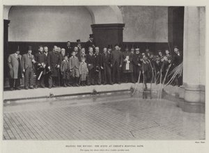 Grenzmarkierung, die Szene im Christs Hospital Bath von English Photographer