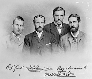 E.J. Glave, W.G. Parminter, Herbert Ward und Roger Casement von English Photographer