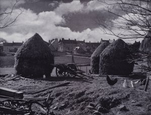 Bauernstapel und Dorfdächer in Oxton, Lauderdale von English Photographer