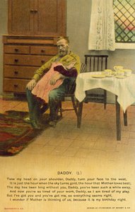 Vater und Tochter trösten einander