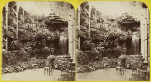 Farnhaus und Wasserfall im Brighton Aquarium von English Photographer