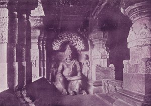 Figur von Indra, Ellora-Höhlen