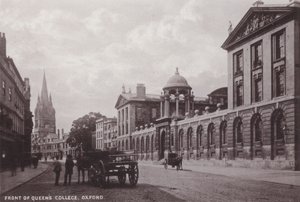 Front von Queens College, Oxford von English Photographer