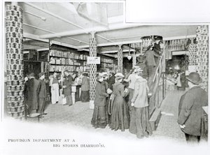 Harrods Lebensmittelabteilung, ca. 1901
