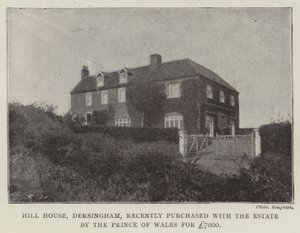 Hill House, Dersingham, kürzlich vom Prinzen von Wales mit dem Anwesen für £7000 gekauft