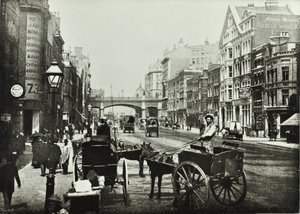 Holborn Viaduct, Farringdon Street, Blick nach Norden, City of London, 1890 von English Photographer