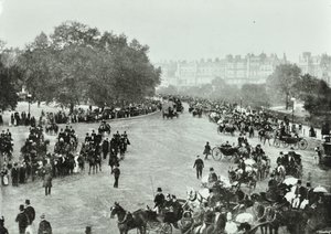 Hyde Park Corner, Westminster LB: Hyde Park Corner Blick auf Park Lane, 1896 von English Photographer