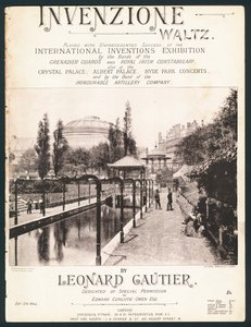 Invenzione-Walzer, komponiert für die Internationale Erfindungsausstellung, Kensington, 1885 von English Photographer
