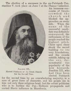 Joachim III., zum zweiten Mal zum Patriarchen der griechischen Kirche gewählt