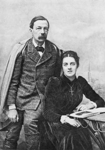 John Addington Symonds (1840-93) und seine Tochter, 1891 von English Photographer