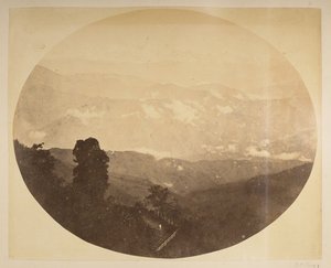 Kinchinjunga vom Hügel in der Nähe des Rathauses, Darjeeling
