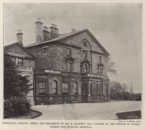 Kirkstall Grange, Leeds, die Residenz von Mr. E. Beckett, MP, besucht vom Prinzen von Wales während des Musikfestivals