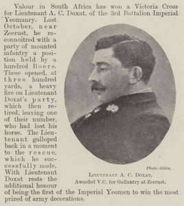 Leutnant A C Doxat, ausgezeichnet mit dem VC für Tapferkeit in Zeerust von English Photographer