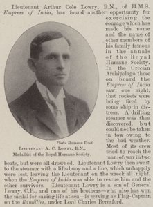 Leutnant A C Lowry, RN, Medaillengewinner der Royal Humane Society