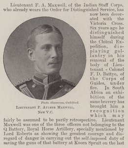 Leutnant F Aylmer Maxwell, neuer VC von English Photographer