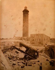 Leuchtturmfestung nach der Bombardierung von Alexandria von English Photographer