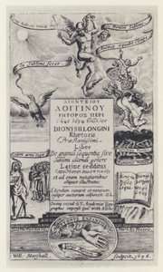 Longinus, G. T. für G. Webb, Oxford 1636 (s/w Foto)
