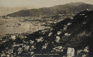 Blick nach Osten, Hongkong, aus einem Album mit Fotografien zum Dienst von Pte H. Chick, 1940