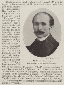 M. Edmond Rostand, neues Mitglied der französischen Akademie