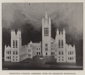 Marischal College, Aberdeen, mit seinen geplanten Erweiterungen von English Photographer