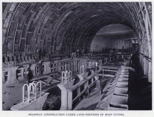 Mersey-Tunnel: Straßenbau unter Landabschnitten des Haupttunnels