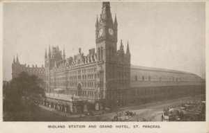Midland Station und Grand Hotel, St Pancras, London von English Photographer