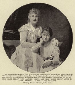 Miss Kate Terry (Mrs Arthur Lewis) und Miss Mabel Terry Lewis in Der Meister im Globe Theatre
