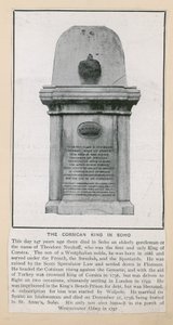 Denkmal für Theodor, König von Korsika von English Photographer