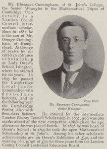 Mr. Ebenezer Cunningham, Senior Wrangler von English Photographer