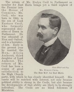 Mr. Evelyn Cecil, der neue Abgeordnete für East Herts