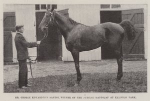Mr George Edwardess Santoi, Gewinner des Jubiläums-Handicaps im Kempton Park