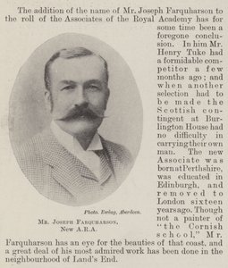 Herr Joseph Farquharson, neuer ARA von English Photographer