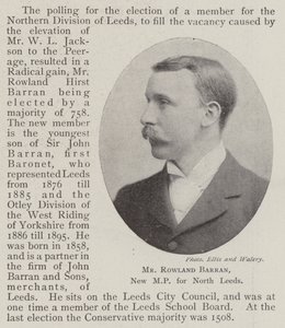 Mr. Rowland Barran, neuer Abgeordneter für Nord-Leeds von English Photographer