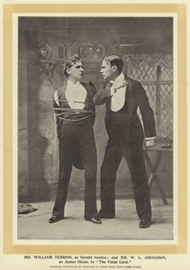 Mr William Terriss als Gerald Austen und Mr W L Abingdon als James Dixon in Die tödliche Karte