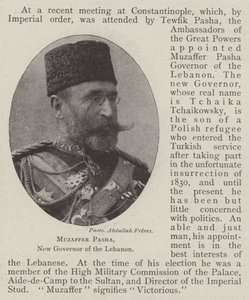 Muzaffer Pascha, neuer Gouverneur des Libanon