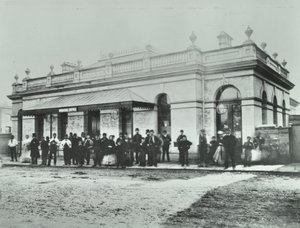 Notting Hill Gate Station: Außenansicht der Metropolitan Railway, 1868