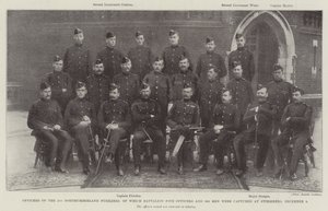 Offiziere der 2. Northumberland Fusiliers, von denen fünf Offiziere und 366 Männer am 9. Dezember in Stormberg gefangen genommen wurden von English Photographer
